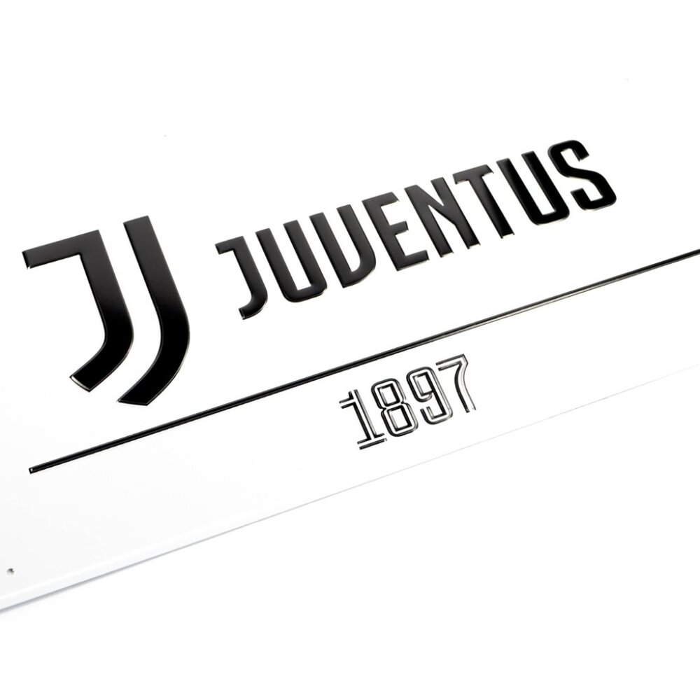 Juventus FC White '1897' Metal Street Sign